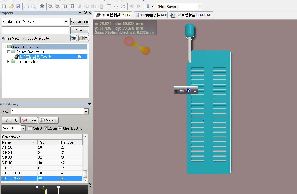 DIP直插封装 Altium封装 AD封装库 2D+3D PCB封装库-8MB