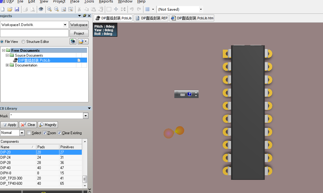 DIP直插封装 Altium封装 AD封装库 2D+3D PCB封装库-8MB