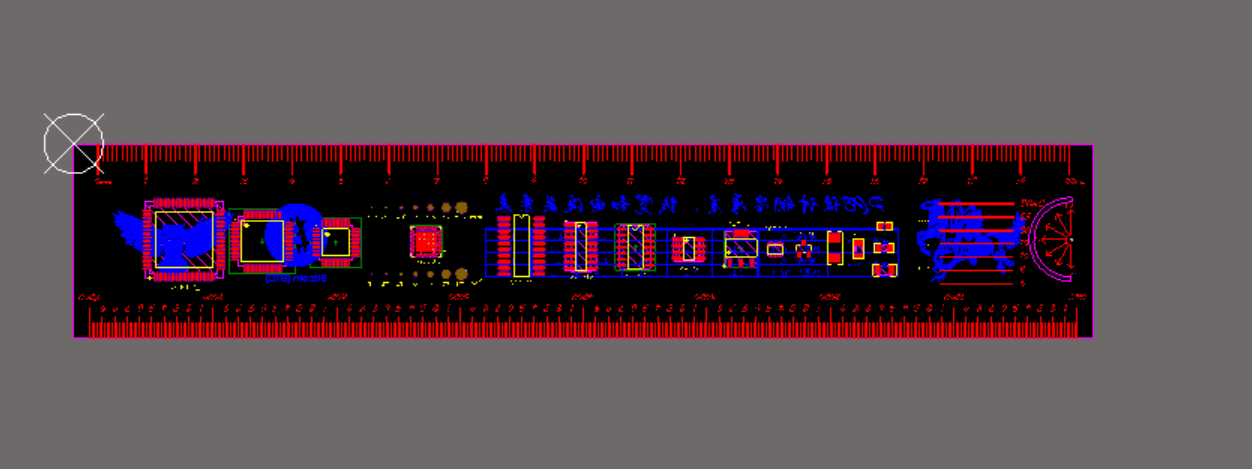 ALTIUM设计自制精美的PCB印制板20CM直尺PCB文件 可以做为你的设计参考 